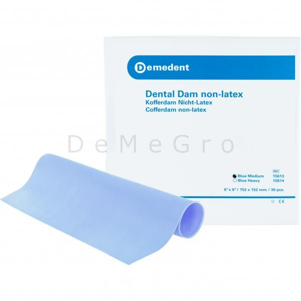 Artikel: Cofferdamvellen Non-Latex Licht Blauw - Medium