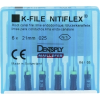 K-vijlen Nitiflex 21mm ISO 025 Rood